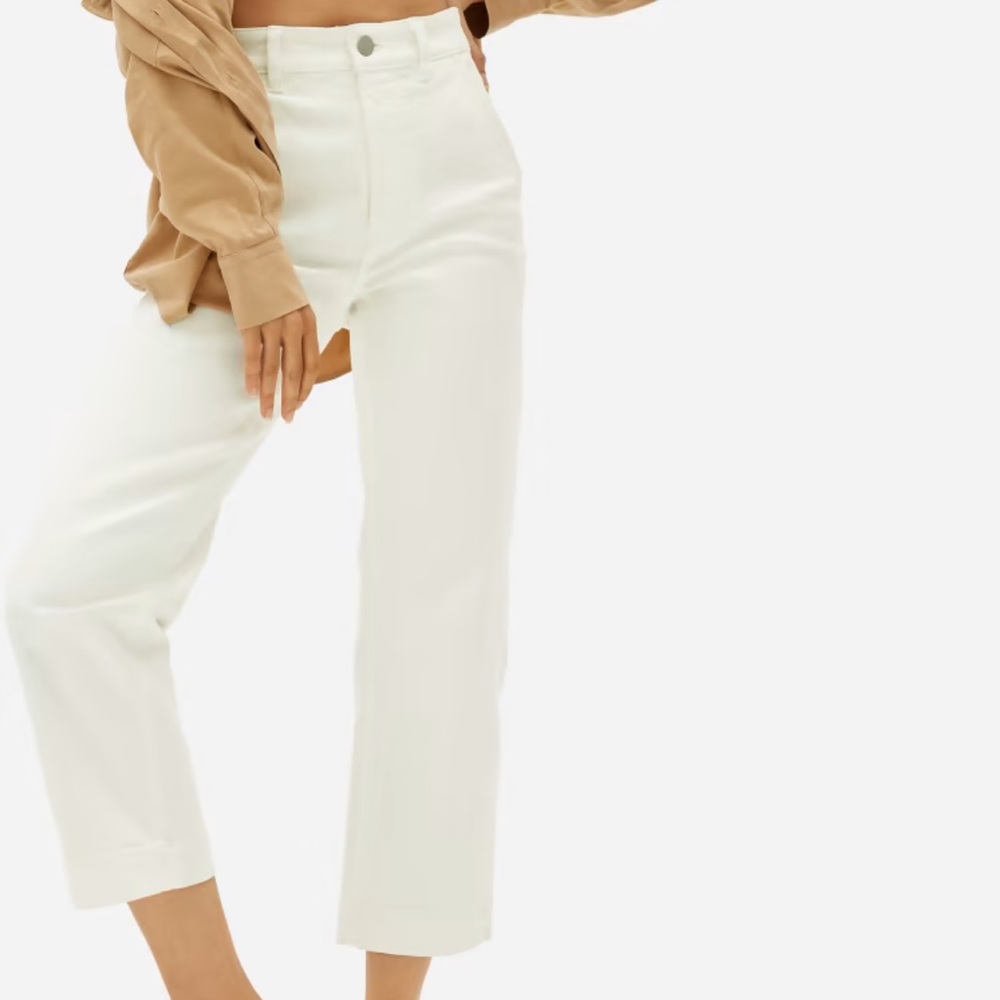 Everlane Straight Leg Crop Size 8 Regular in Bone
